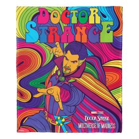 Marvel's Dr. Strange in the Multiverse of Madness Silk Touch Throw Blanket, 50" x 60", Pyschadelic Strange