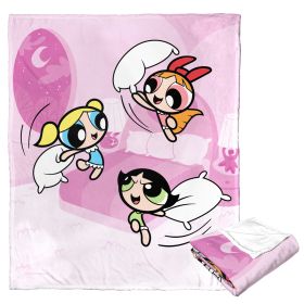 Cartoon Network's Powerpuff Girls Silk Touch Throw Blanket, 50" x 60", Super Powered Pillowfight