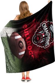 Northwest NCAA Georgia Bulldogs 2022 National Football Champions Silk Touch Throw Blanket, 50" x 60", Radial