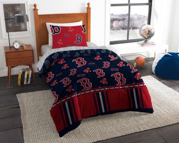 Boston Red Sox OFFICIAL MLB Twin Bed In Bag Set