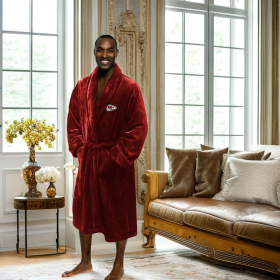 Chiefs OFFICIAL NFL Men's L/XL Silk Touch Bath Robe; 26" x 47"