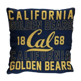 Cal Berkeley OFFICIAL NCAA "Stacked" Woven Pillow; 20" x 20"