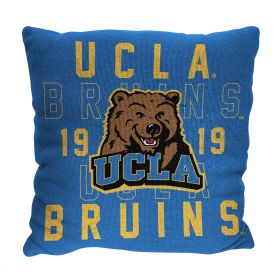 UCLA OFFICIAL NCAA "Stacked" Woven Pillow; 20" x 20"