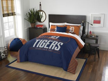 Tigers OFFICIAL Major League Baseball; Bedding; "Grand Slam" Full/Queen Printed Comforter (86"x 86") & 2 Shams (24"x 30") Set by The Northwest Company