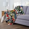 DC Comics Batman Silk Touch Throw Blanket, 50" x 60", Sticker Collage