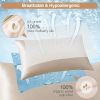 Silk Pillowcase for Hair and Skin;  22 Momme 100% 6A Soft Silk Pillow Case with Hidden Zipper;  600 Thread Count;  Dual Sided Silk Fabrics/Wood Pulp F