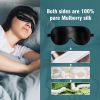 Lacette 100% Mulberry Silk Eye Mask for Men Women, Block Out Light Sleep Mask & Blindfold, Soft & Smooth Sleep Mask, No Pressure for A Full Night's Sl