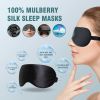 Lacette 100% Mulberry Silk Eye Mask for Men Women, Block Out Light Sleep Mask & Blindfold, Soft & Smooth Sleep Mask, No Pressure for A Full Night's Sl