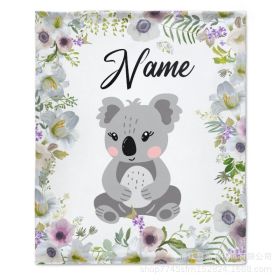 Personalized Name Flannel Milestone Blanket (Option: 20style-100X120cm)