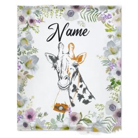 Personalized Name Flannel Milestone Blanket (Option: 21style-100X120cm)