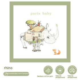 Summer Baby Bamboo Cotton Gauze Cover Blanket (Option: Rhinoceros)