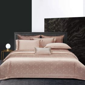 Light Luxury High-end Jacquard Long-staple Cotton Four-piece Set (Option: Royalcover Jade-200cm)